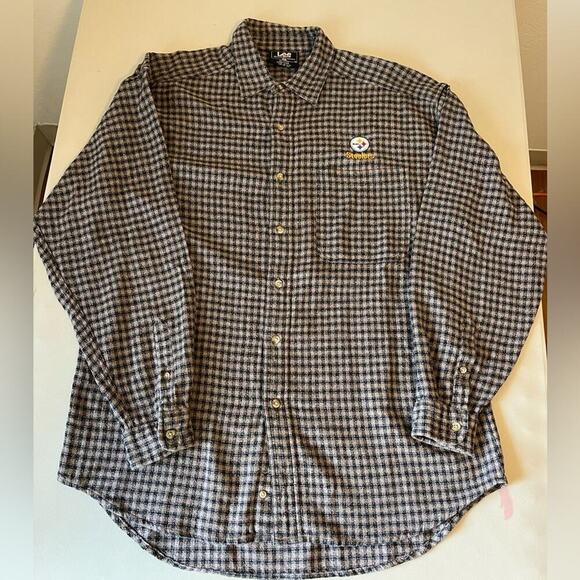 Vintage‎ NFL Steelers Lee Sports Flannel - size L - Picture 2 of 8